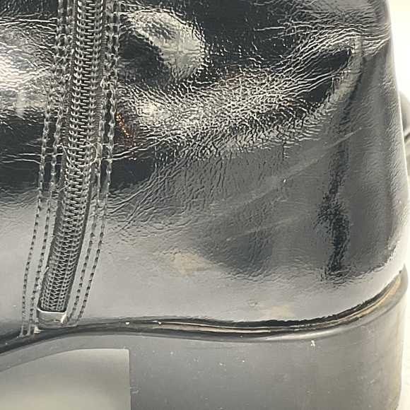 “PERTTI PALMROTH” Black Patent Ankle Boots Made In Finland. - Picture 10 of 16